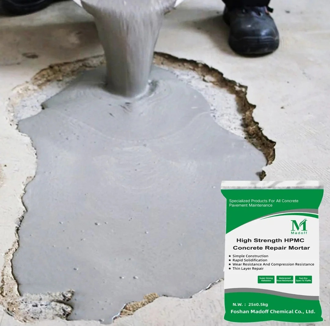 25KG Heavy Duty Concrete Repair Mortar ✅ Repairs cracks & damaged concrete ✅ Covers up to approx. 5–8㎡ (depending on thickness) ✅ Strong, durable & easy to apply