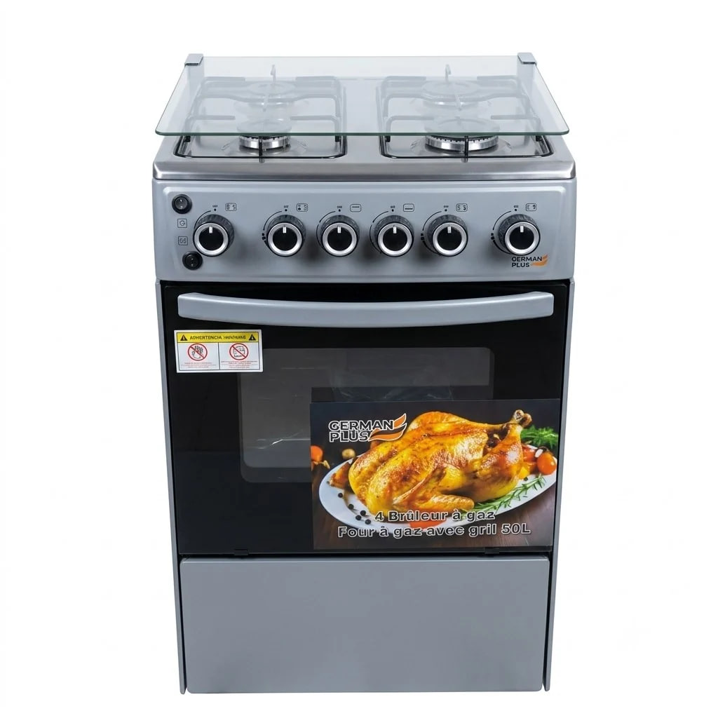 German Plus 4-Burner Gas Cooker with 50L Oven
