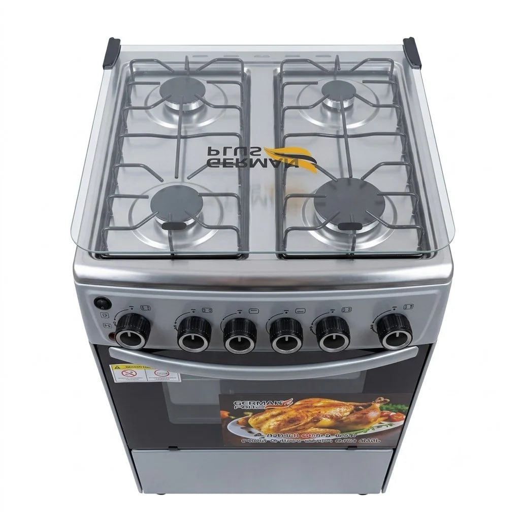 German Plus 4-Burner Gas Cooker with 50L Oven