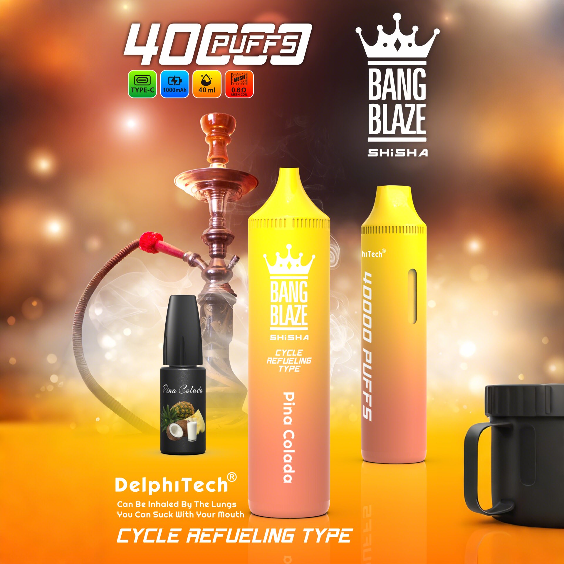 Bang Blaze 40k 40000 Puffs 2% 5% Nicotine Riginal Refillable Oil Vape