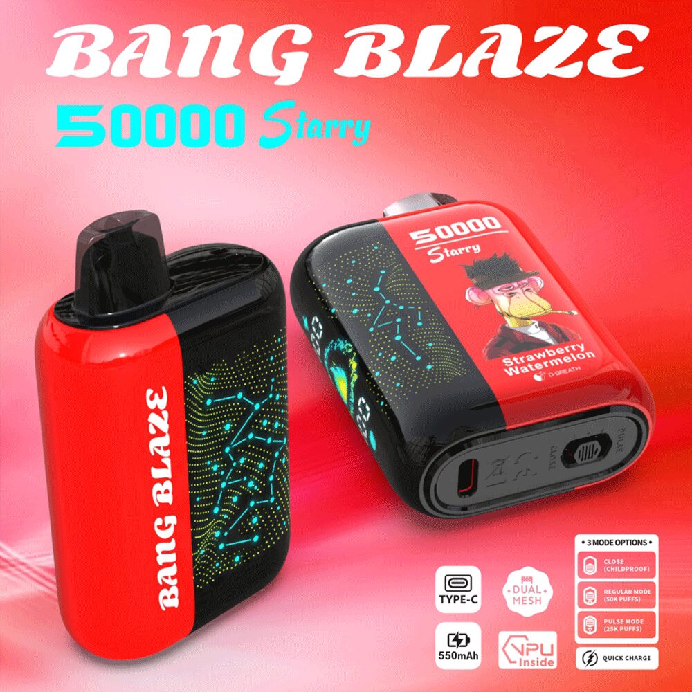 Bang Blaze Starry 50000 50K Puffs Hottest LED Display Disposable Vape