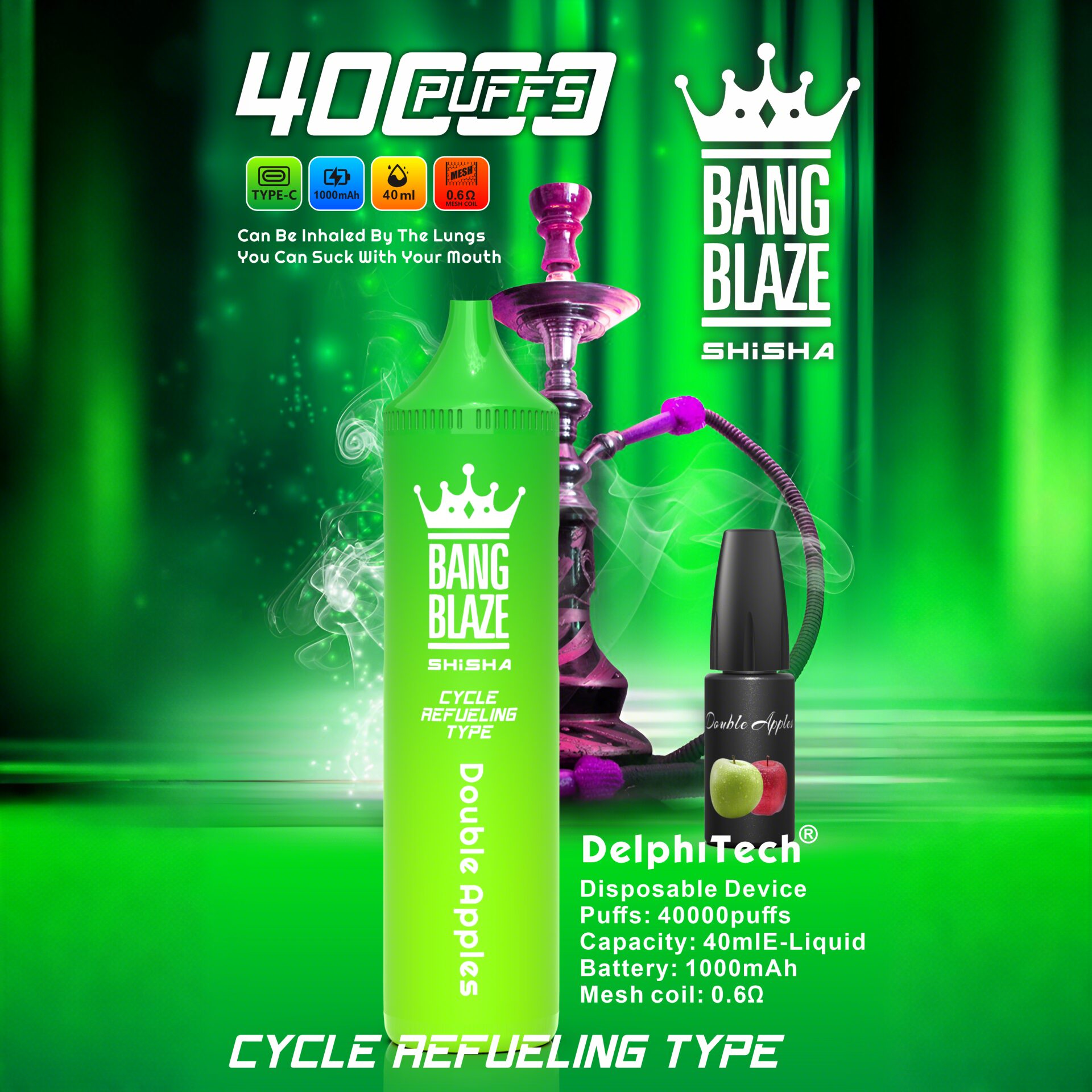 Bang Blaze 40k 40000 Puffs 2% 5% Nicotine Riginal Refillable Oil Vape