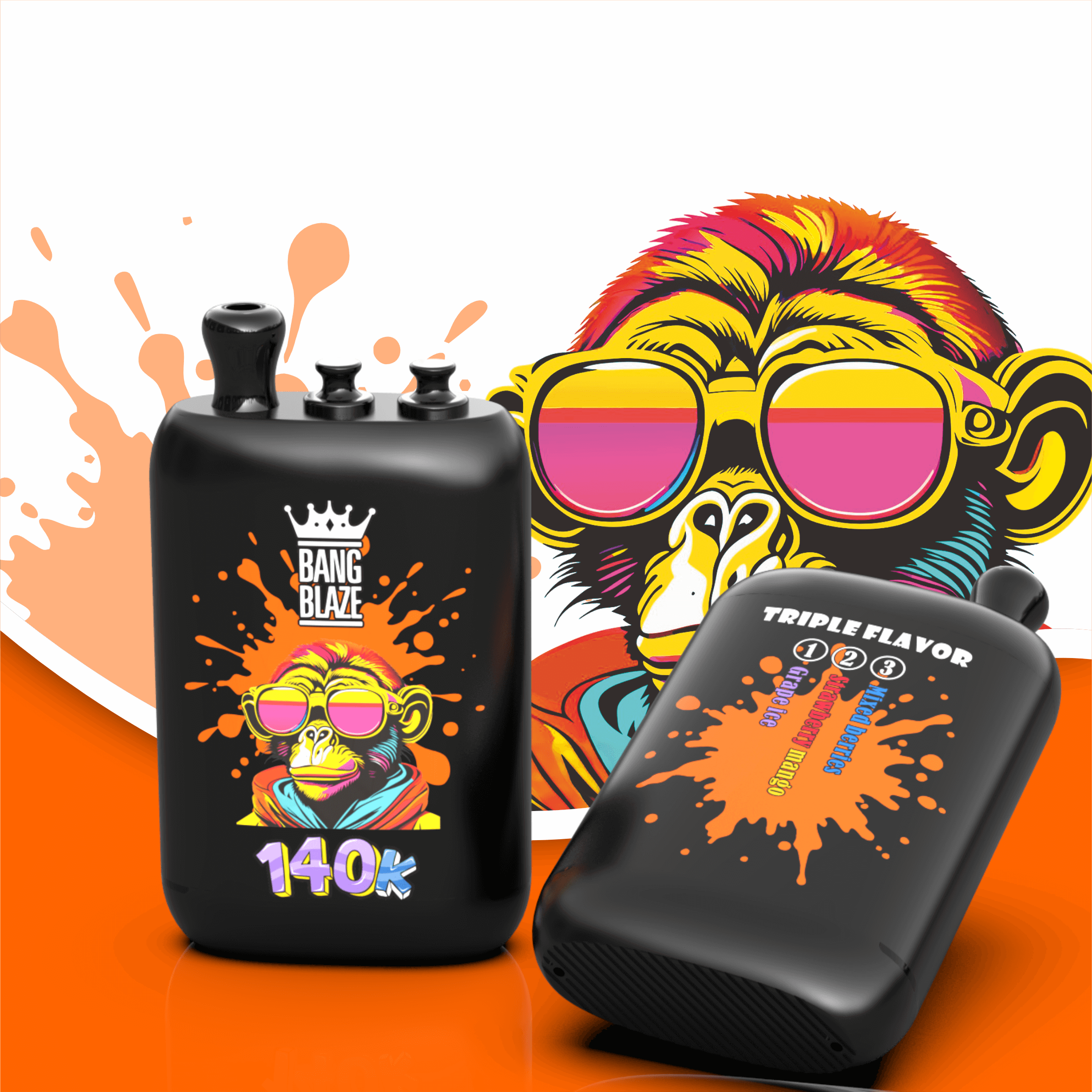 Bang Blaze 140000 140K Puffs 3 in 1 Flavors Original Rechargeable Disposable Vape