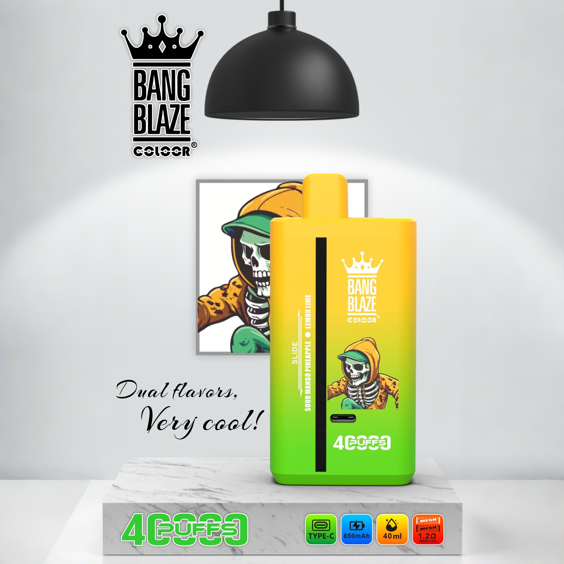 Bang Blaze 40000 40K Puffs 2% 3% 5% Nicotine Double Taste Disposable Vape