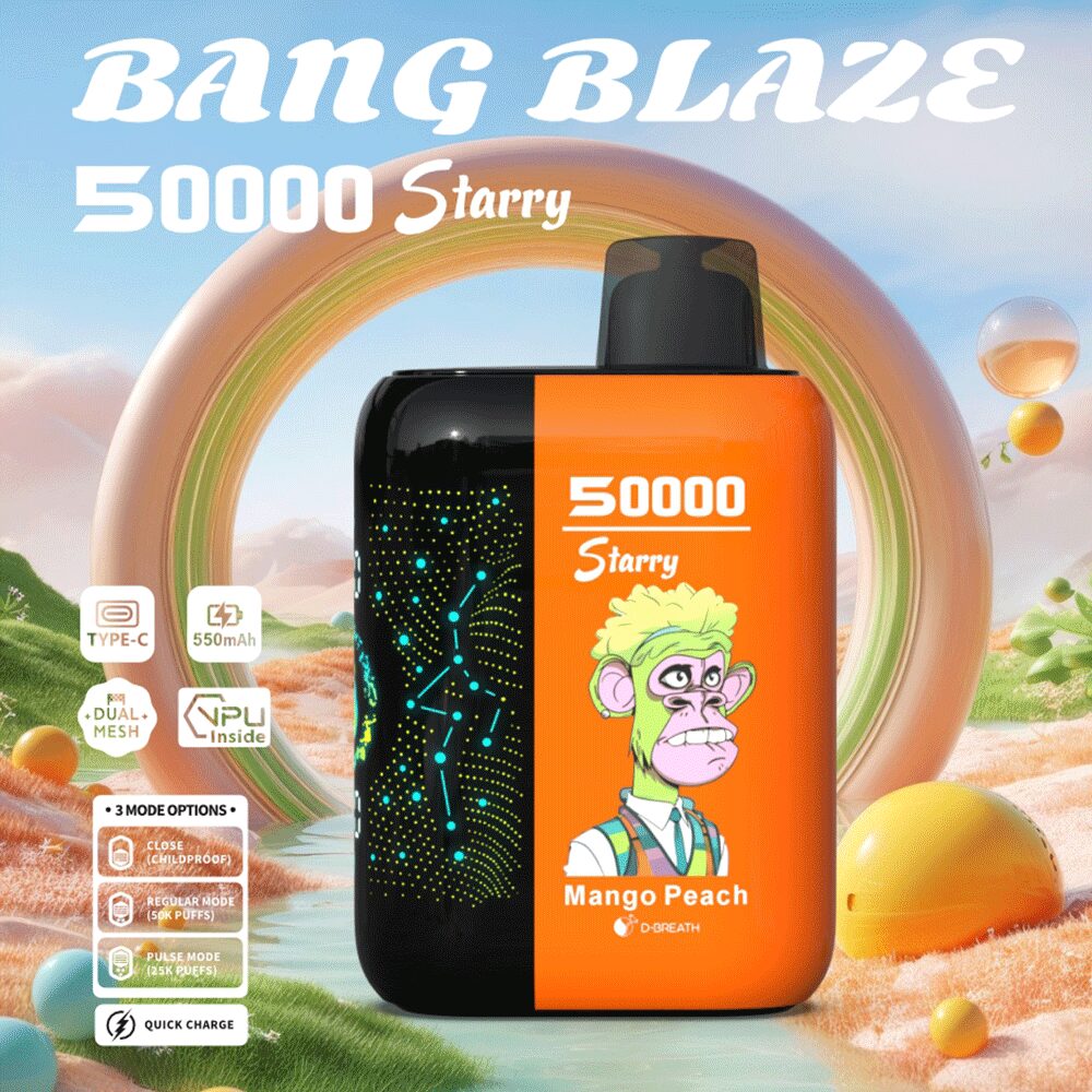 Bang Blaze Starry 50000 50K Puffs Hottest LED Display Disposable Vape