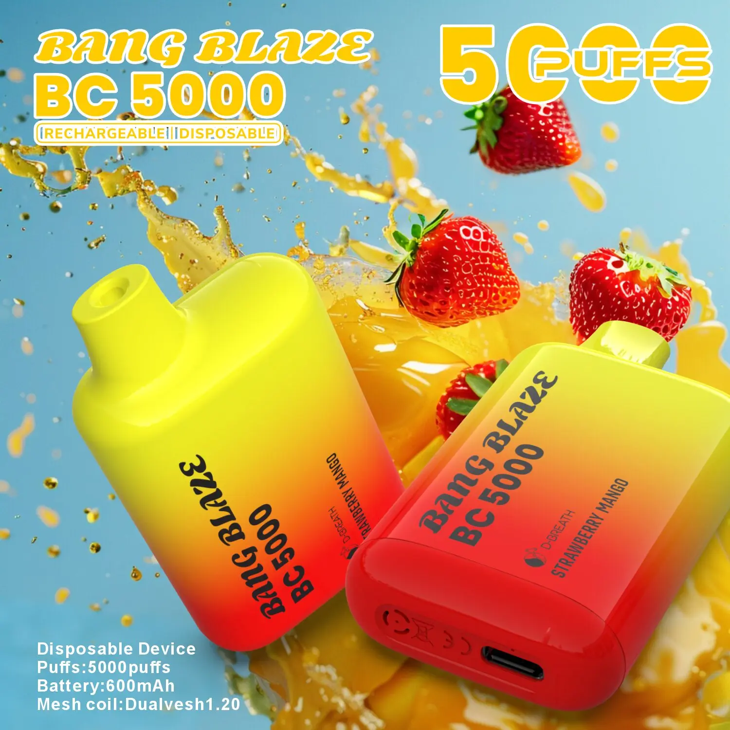 Bang Blaze BC5000 5K Puffs 2% 3% 5% Disposable Vape