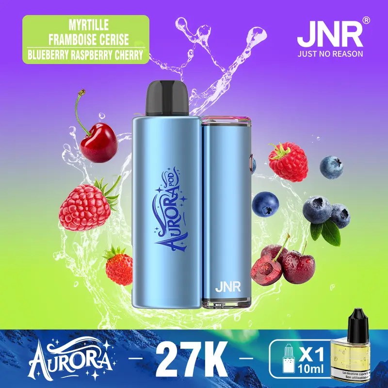 JNR Aurora 27K 27000 Puffs 2+10ml Replaceable Pod Kit Refillable Original Disposable Vape