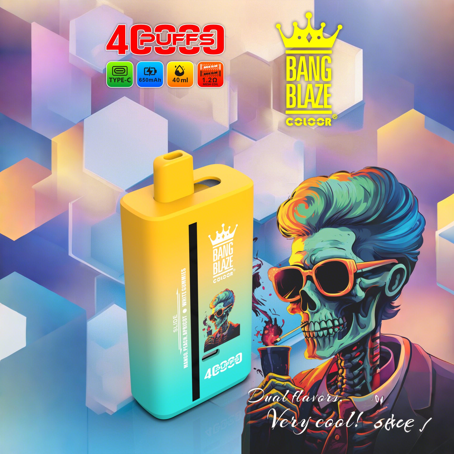 Bang Blaze 40000 40K Puffs 2% 3% 5% Nicotine Double Taste Disposable Vape