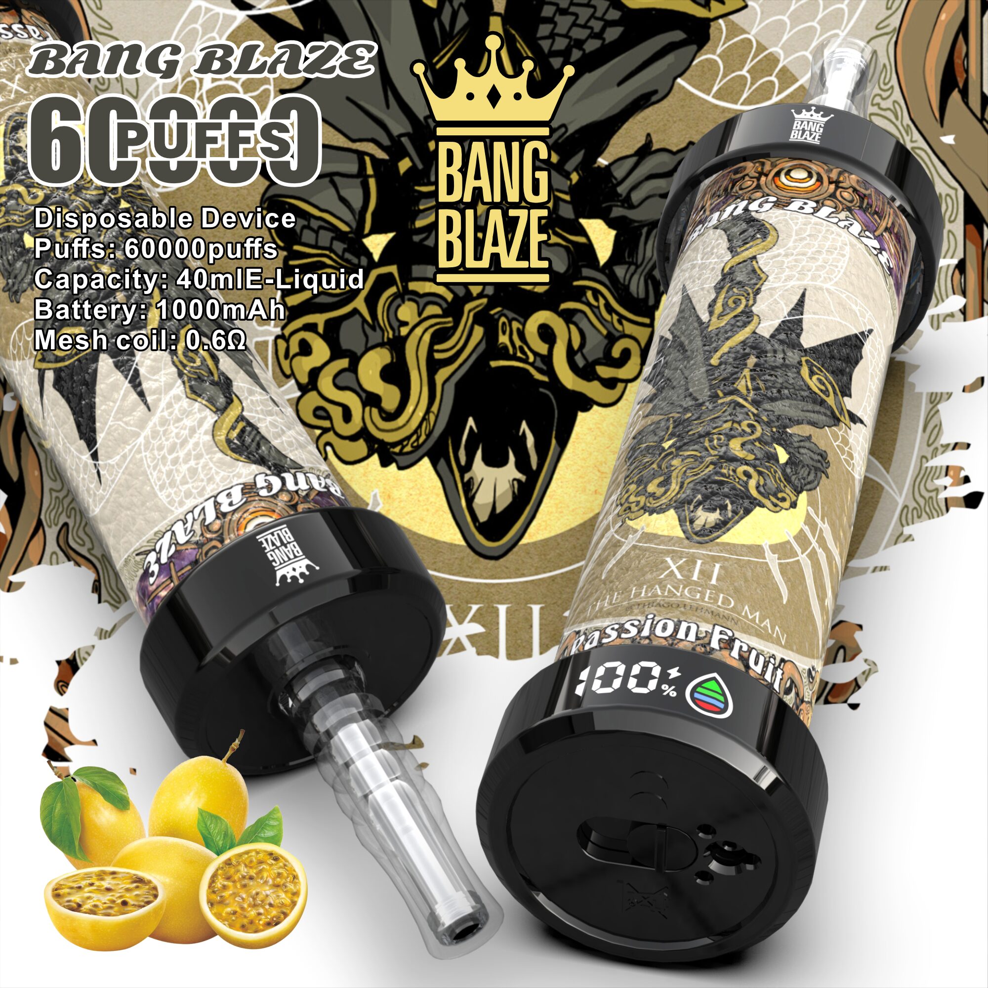 Bang Blaze 60k 60000 Puffs Latest Original LCD Display Disposable Vape Pen