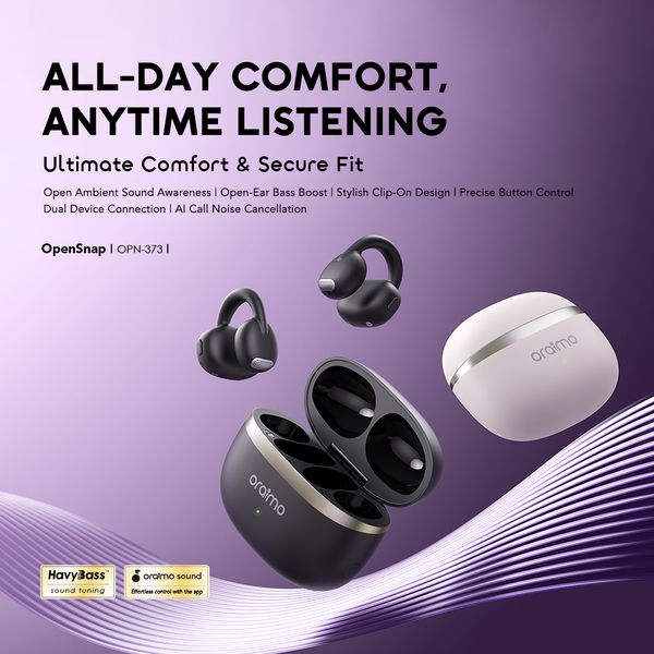 Listen Freely. Stay Aware. – oraimo OpenSnap Open-Ear Earbuds