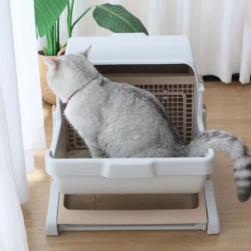 Keep Your Home Cleaner – Large Easy-Clean Cat Litter Box for Happy Cats