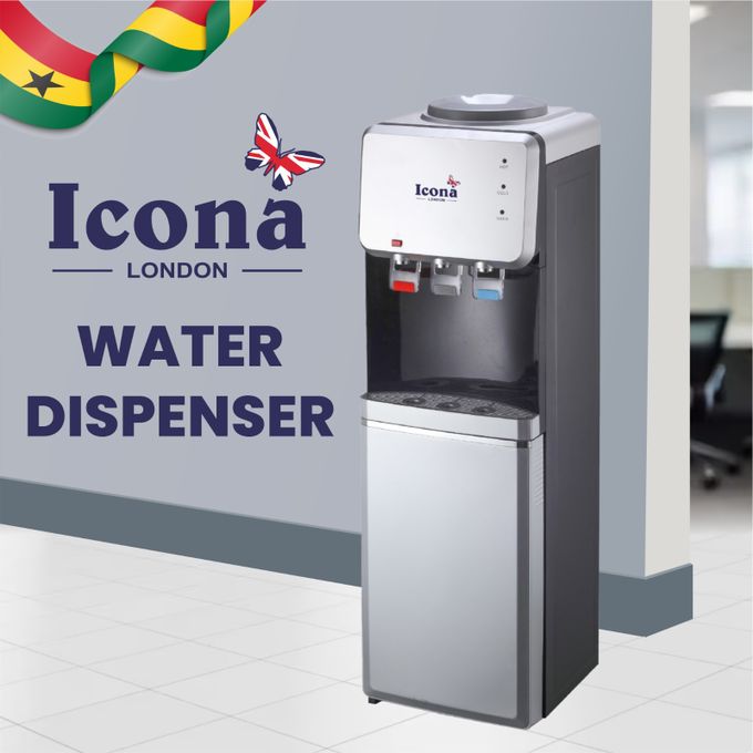 🔥75% off, today only!🔥ICONA ILWD-400RLB Water Dispenser With Refrigerator - Titanium Silver + 12 Months Warranty