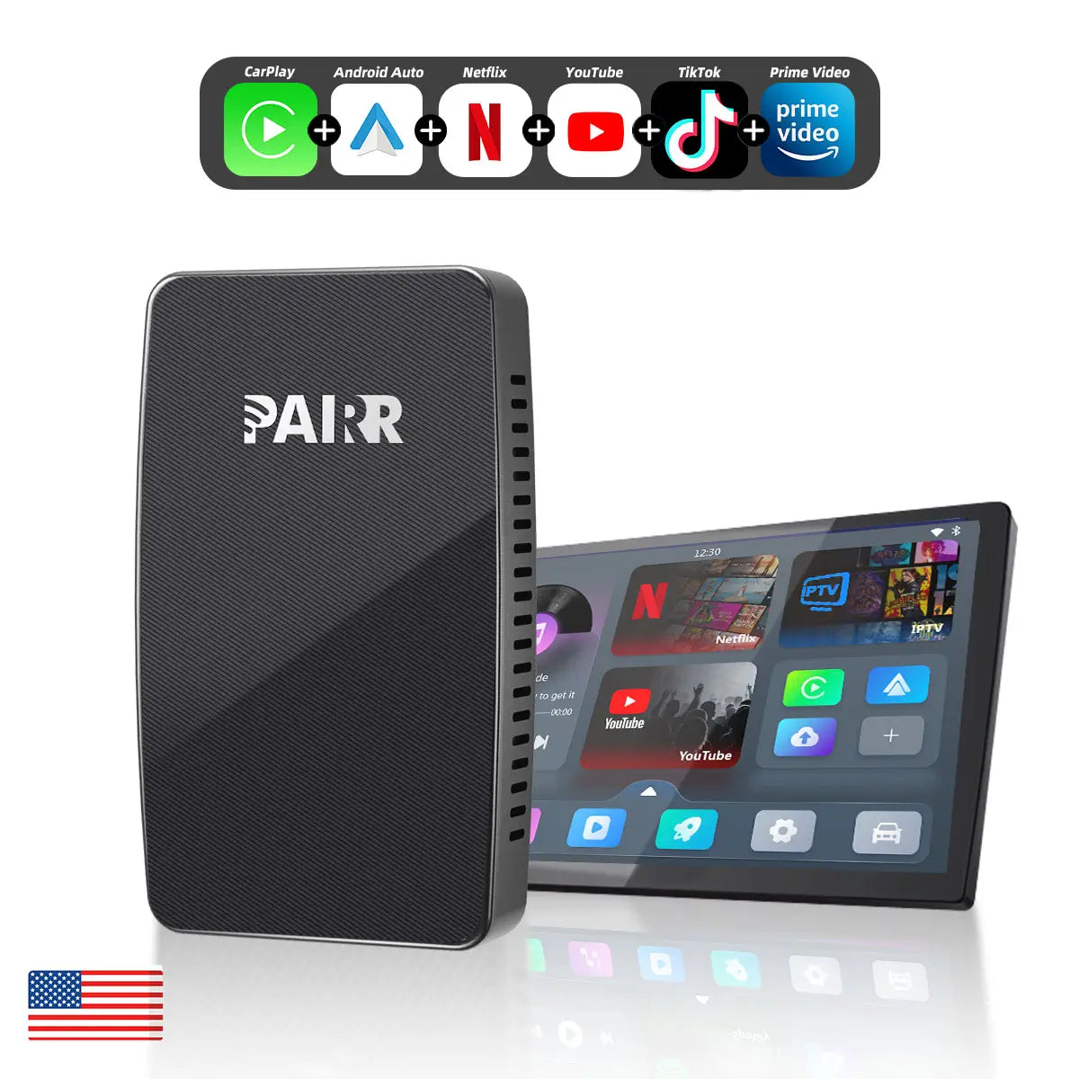 2025 NEW Upgrade Pairr Max Pro-Netflix /YouTube/ IPTV/TikTok Wireless CarPlay/ Android Auto Car Box