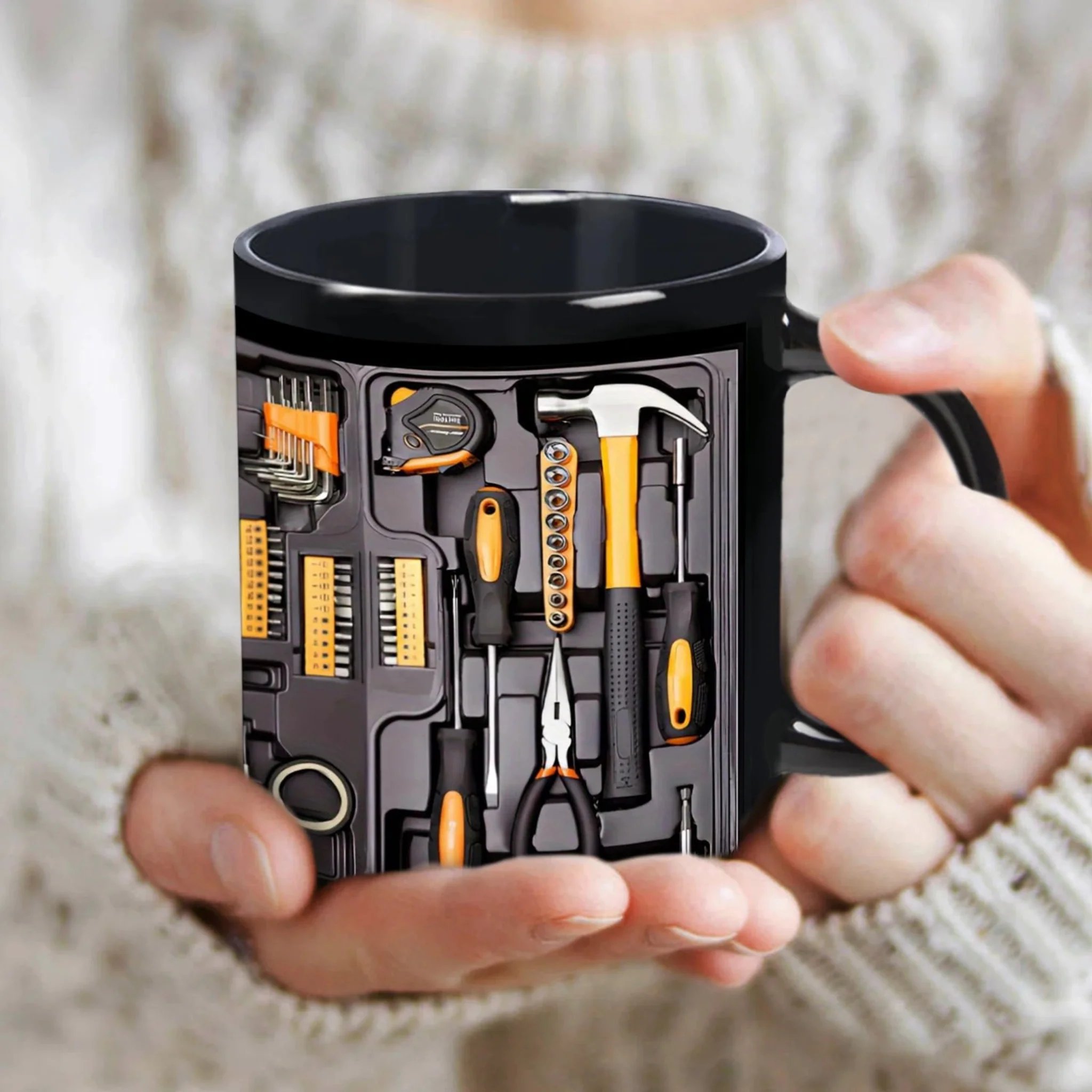 🧰 Toolbox-Style Ceramic Coffee Mug