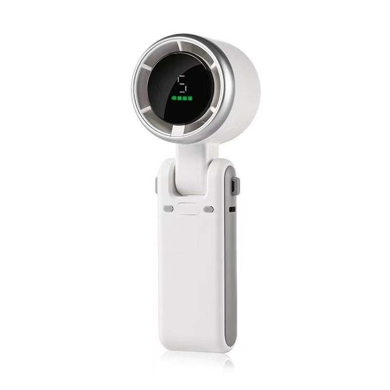 Portable 3 In 1 Rechargeable Turbo Handheld Fan With 5 Speeds And 4000mAh Battery