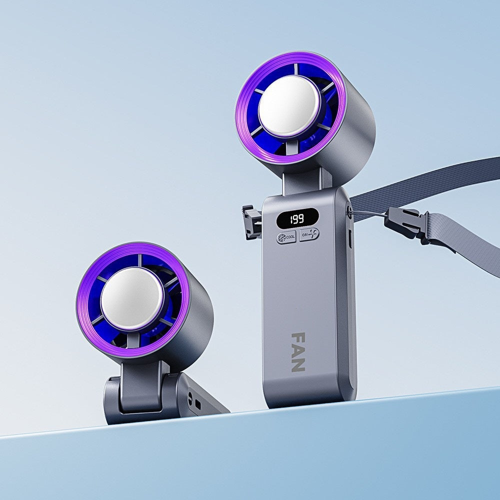 ❄️High-speed cooling portable folding rechargeable fan