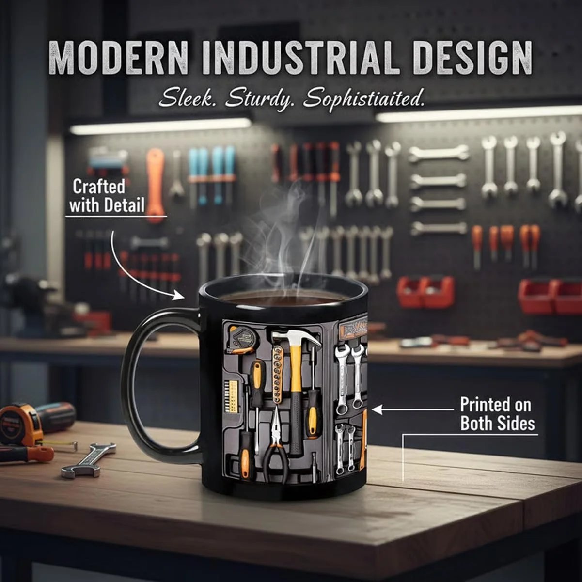 🧰 Toolbox-Style Ceramic Coffee Mug