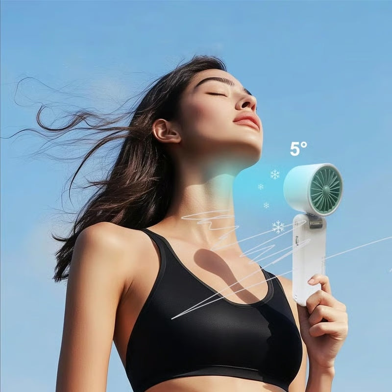 ❄️High-speed cooling portable folding rechargeable fan