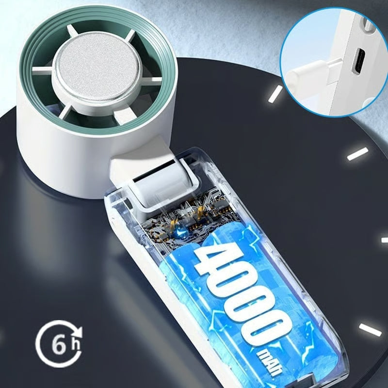 ❄️High-speed cooling portable folding rechargeable fan