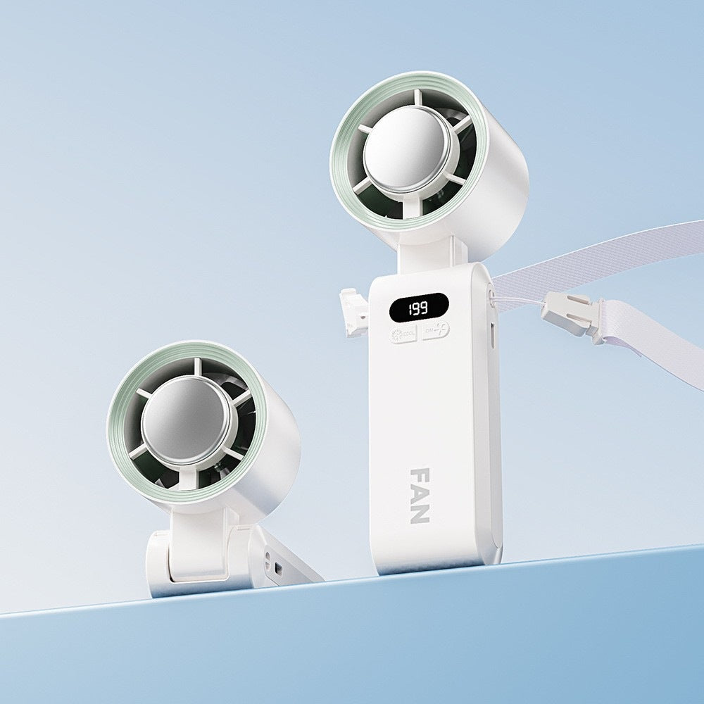 ❄️High-speed cooling portable folding rechargeable fan