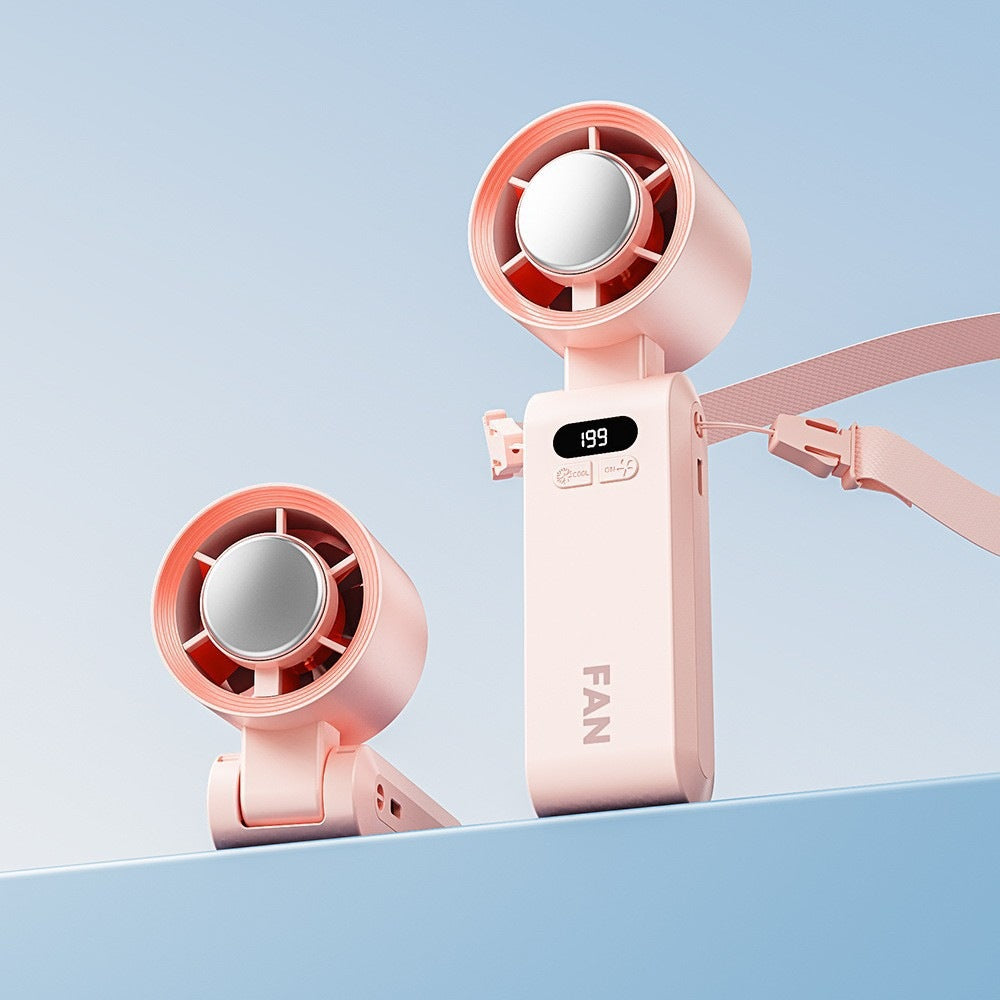 ❄️High-speed cooling portable folding rechargeable fan