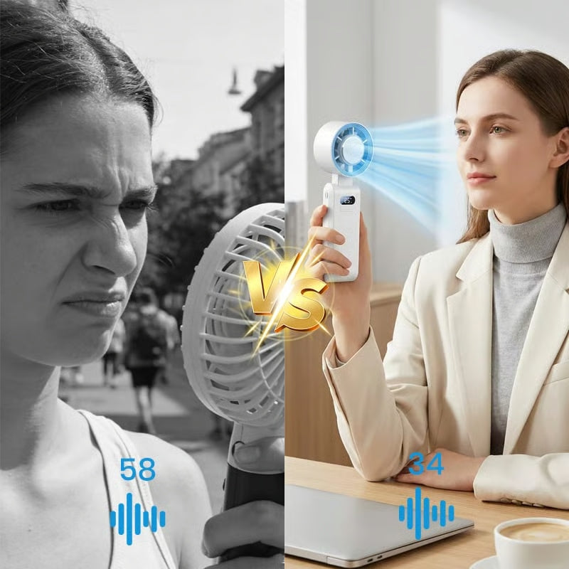 ❄️High-speed cooling portable folding rechargeable fan