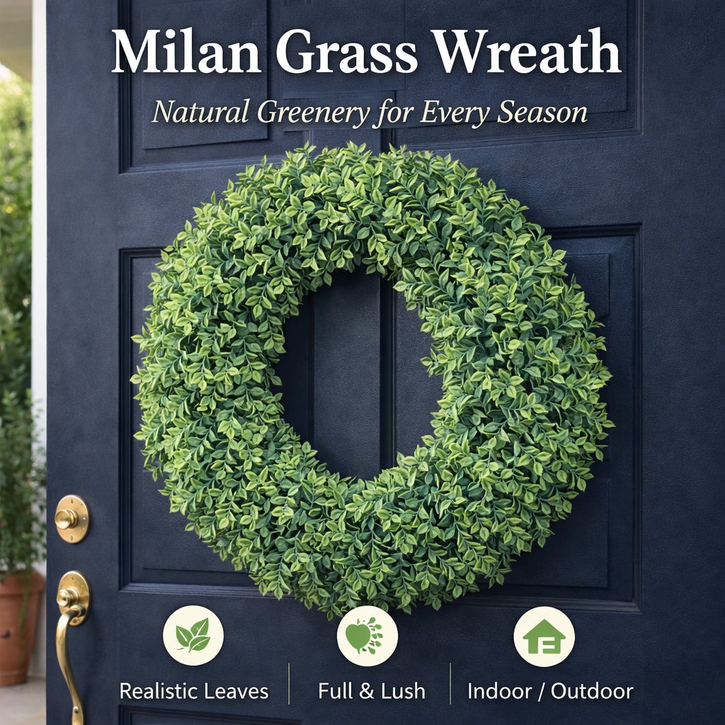 🎄 Milan Grass Wreath 🔥