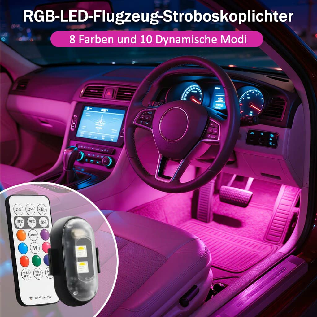 💡🌈RGB-LED-Flugzeug-Blitzlichter 