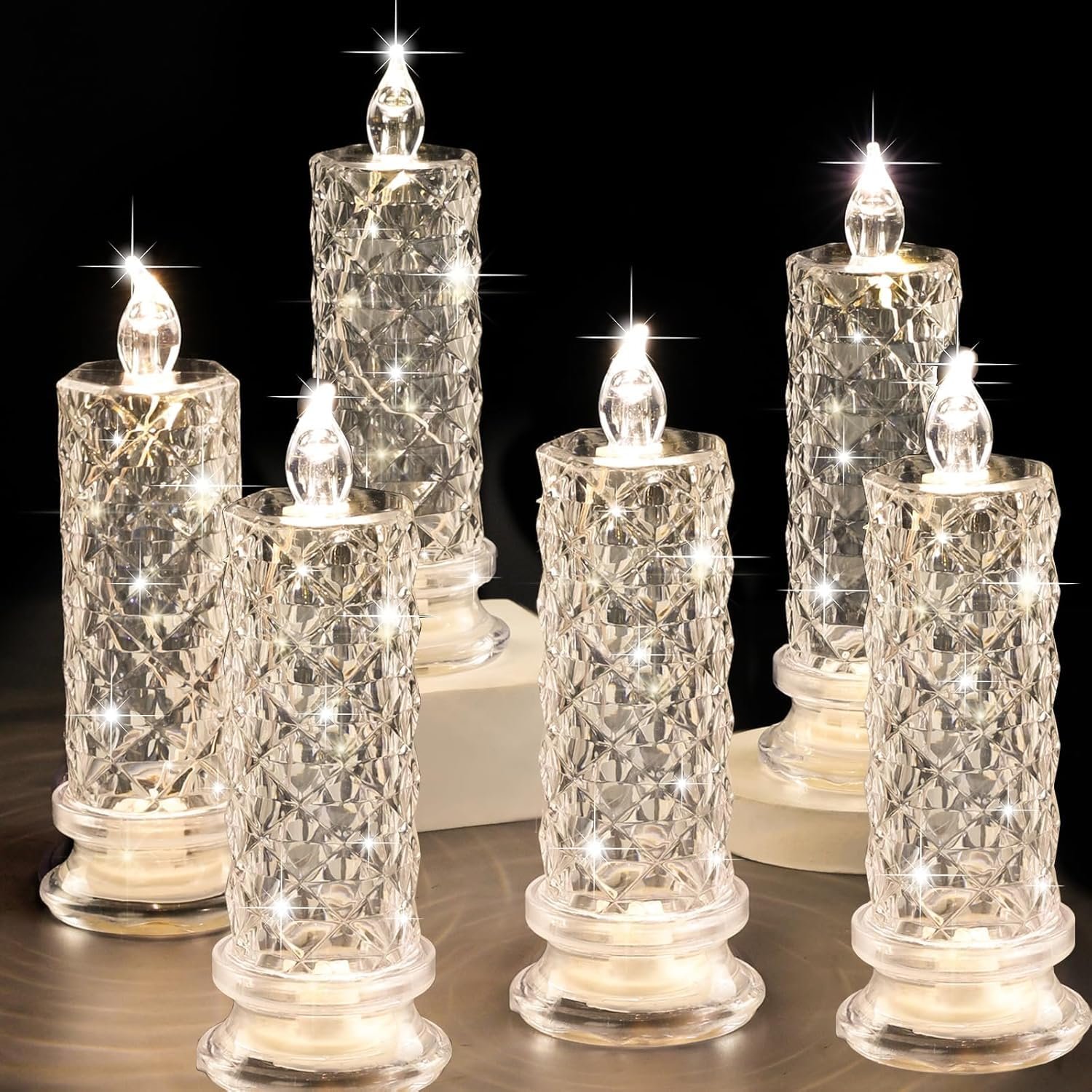 🕯️Rose Shadow LED-Flammenlose Kerzen, romantische batteriebetriebene Kerzen 