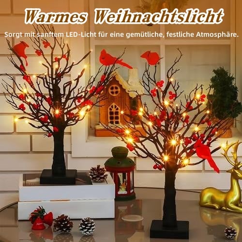 🎁Letzter Tag 49% RABATT🔥Vintage leuchtender Kardinalbaum mit Beeren 