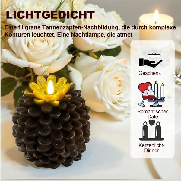 🎉Letzter Tag - 49% Rabatt✨Flammenlose Tannenzapfenkerzen 