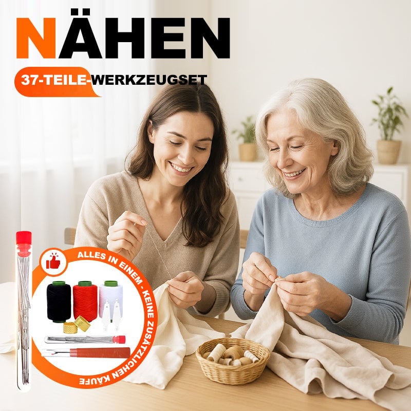 All-in-One 37-teiliges Nähset🧵Repariere alles, jederzeit + tragbar & auch für Anfänger geeignet! ✨ 