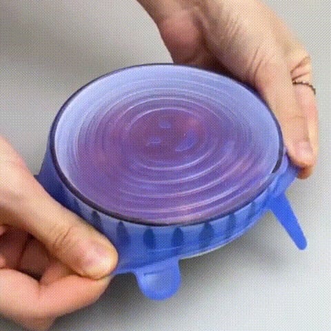 🔥Silikon-Abdeckung Stretch-Deckel Wiederverwendbare luftdichte Lebensmittelabdeckungen 