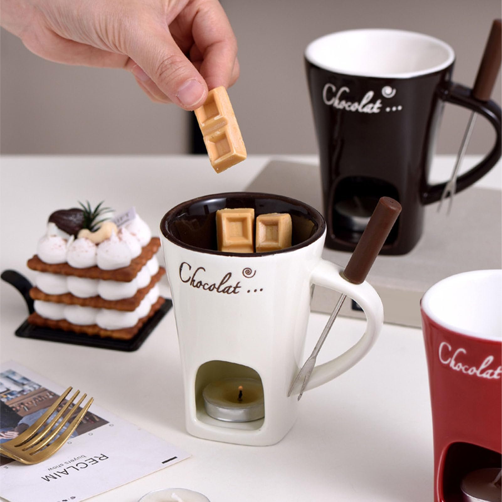 🔥LETZTER TAG SALE 49% RABATT✨Schokoladenfondue-Becher-Set 