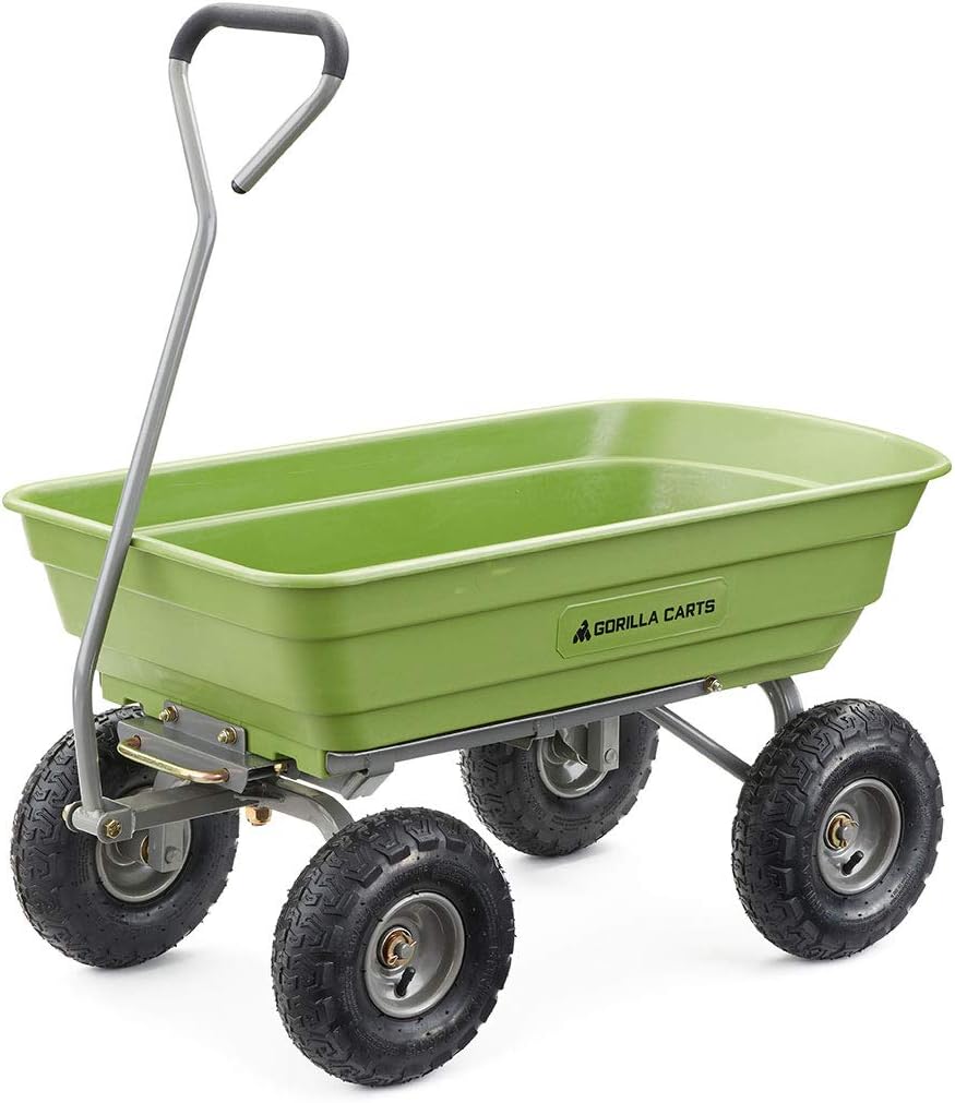 【Buy 1, Get 1 FREE】Gorilla 4-Wheel Utility Farm Cart for Produce Transport – 1500LB, 16" Tires