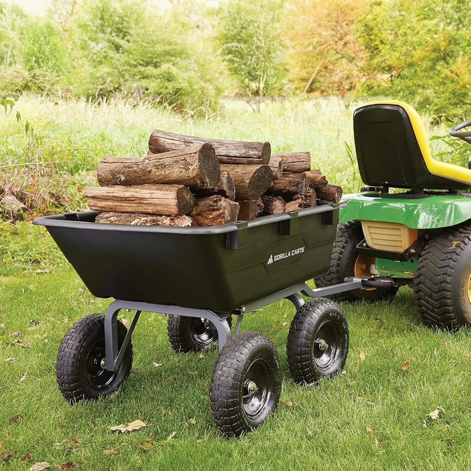 【Buy 1, Get 1 FREE】Gorilla 4-Wheel Utility Farm Cart for Produce Transport – 1500LB, 16" Tires