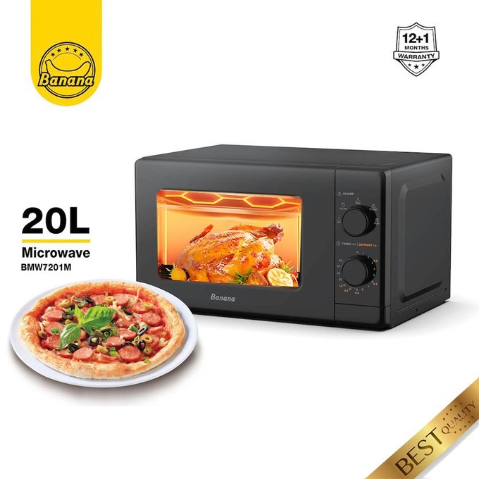 50% off 🔥Banana 20L - Microwave Oven With Timer - 700Watts - Black