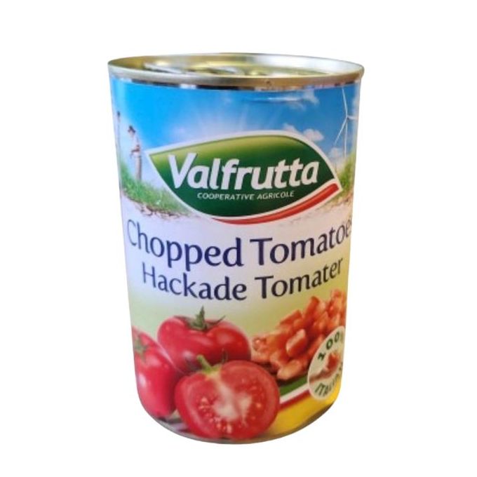 Valfrutta Chopped Tomatoes - 400g x 12 Cans (Latest date)
