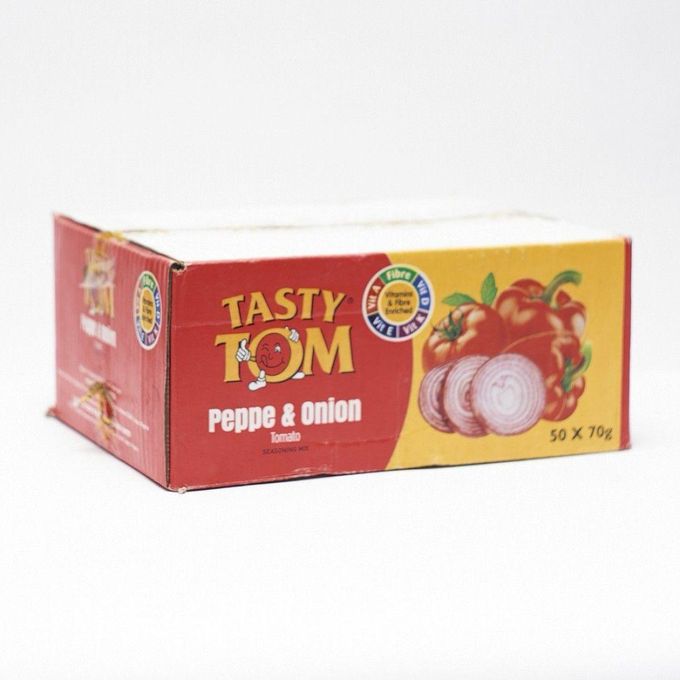 Tasty tom Pepper & Onion Mix 70g X 50 Sachets (Latest date)