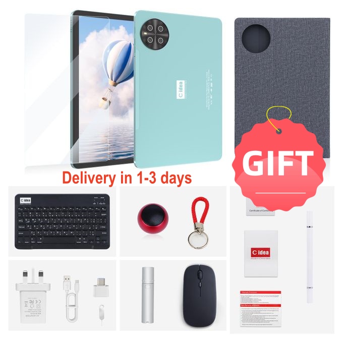C Idea C Idea CM8800Plus Tablet - 10.1" - 8GB RAM - 1TB Storage - 5G - Blue