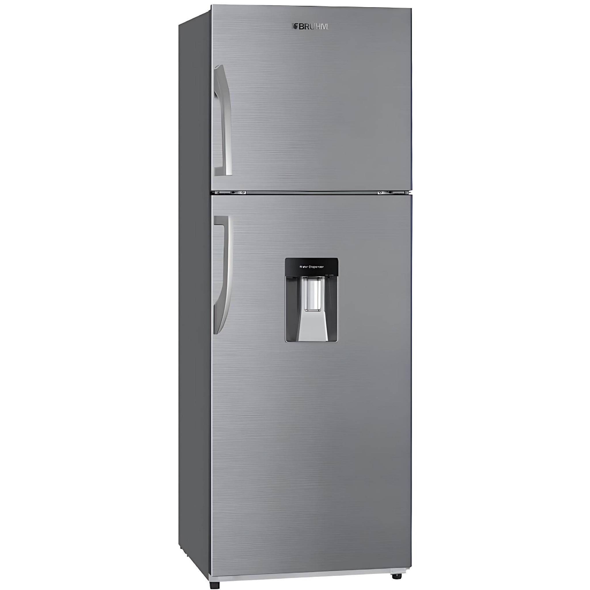 BRUHM 311-LTR TOP MOUNT FRIDGE WITH WATER DISPENSER, TOTAL NO FROST REFRIGERATOR - REF- BFD-330MD (INOX)