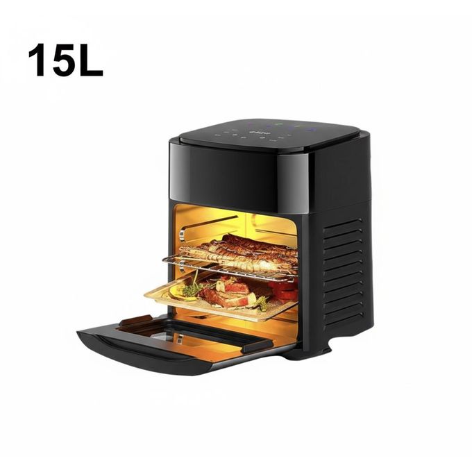 Extra Large Capacity Smoke-free Airfryer - 15L Black