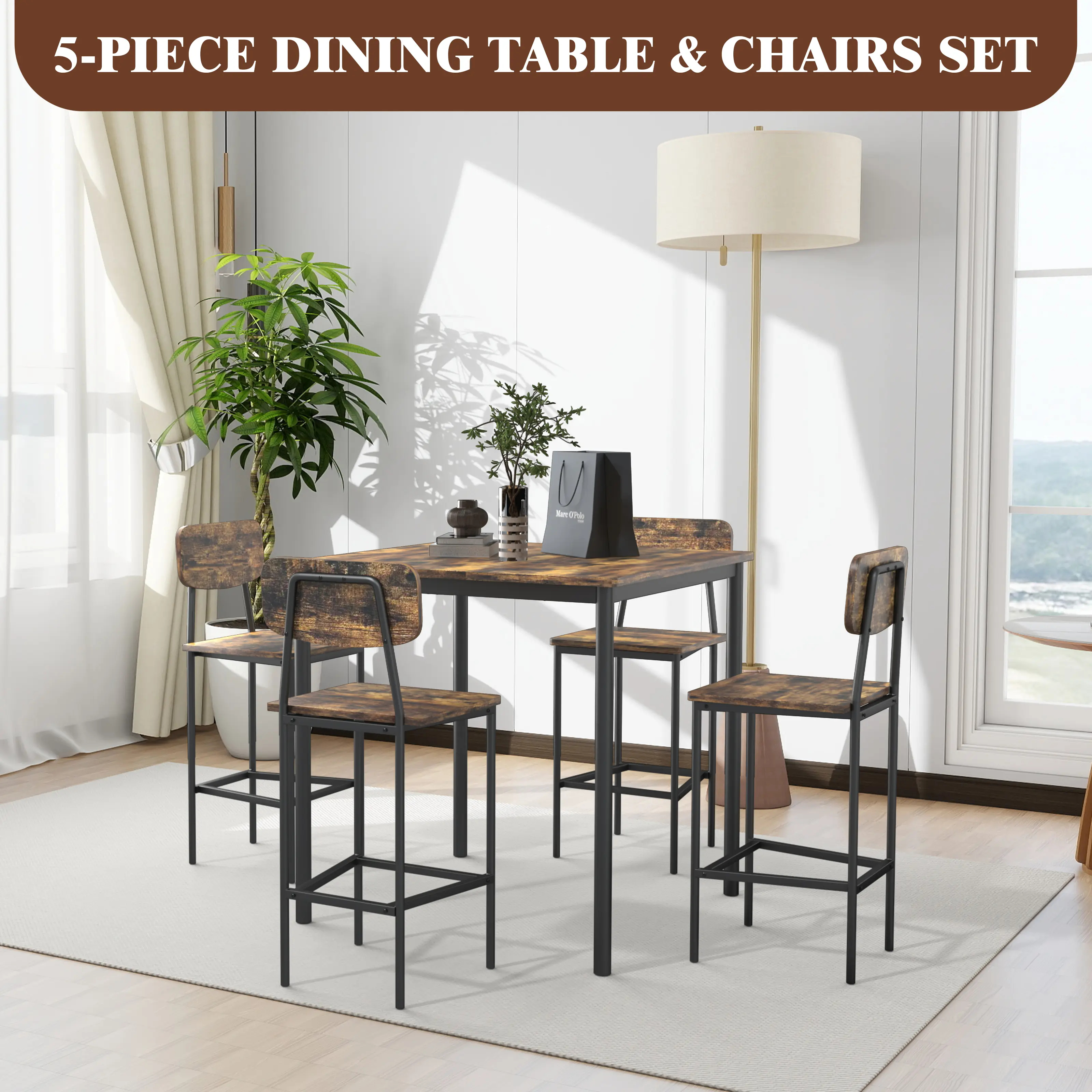 🔥 Dining Table Set with 4 Chairs – Stylish, Durable & Space Saving