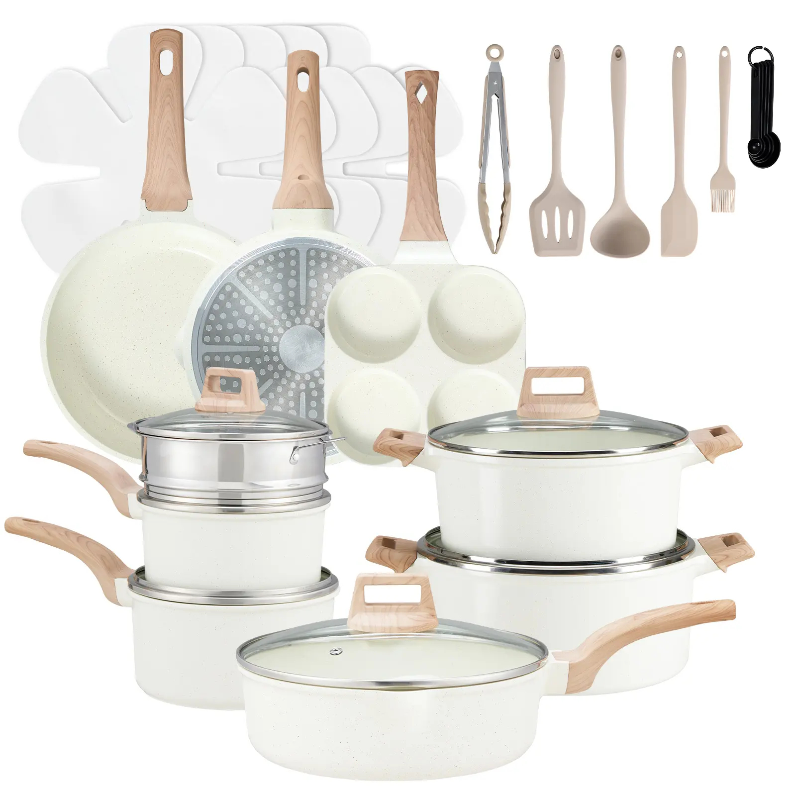 🍳 25-Piece Premium Non-Stick Cookware Set – Durable, Easy to Clean & Family Ready