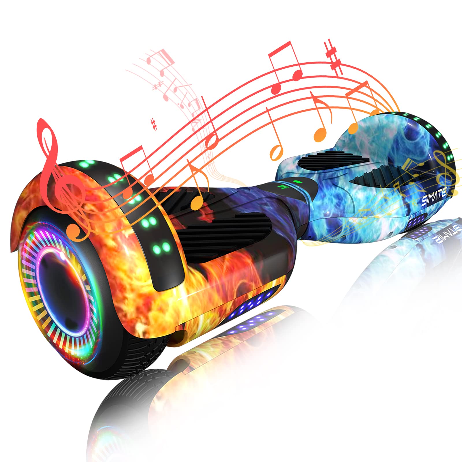 🔥 Buy 1 Get 1 Free 🔥SIMATE Hoverboard, Bluetooth All Terrain Hover Boards with LED Lights and APP Control, Gifts for Kids Adults Girls Boys, for All Ages