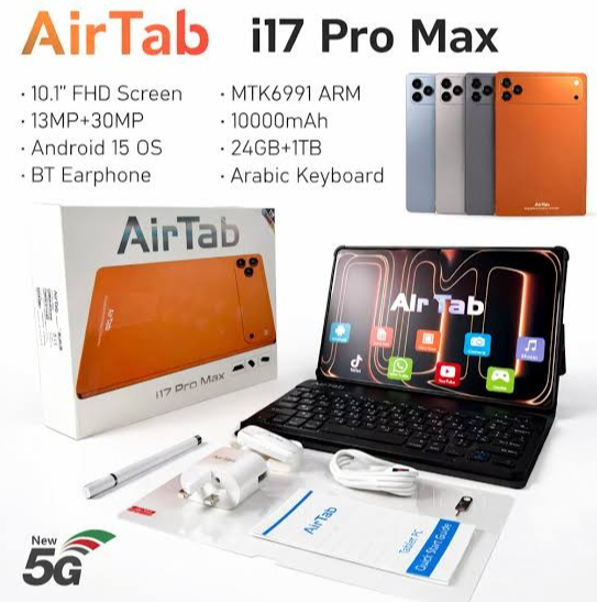 Air Tab i17 Pro Max Tablet – Large Screen Android Tablet with Free Accessories
