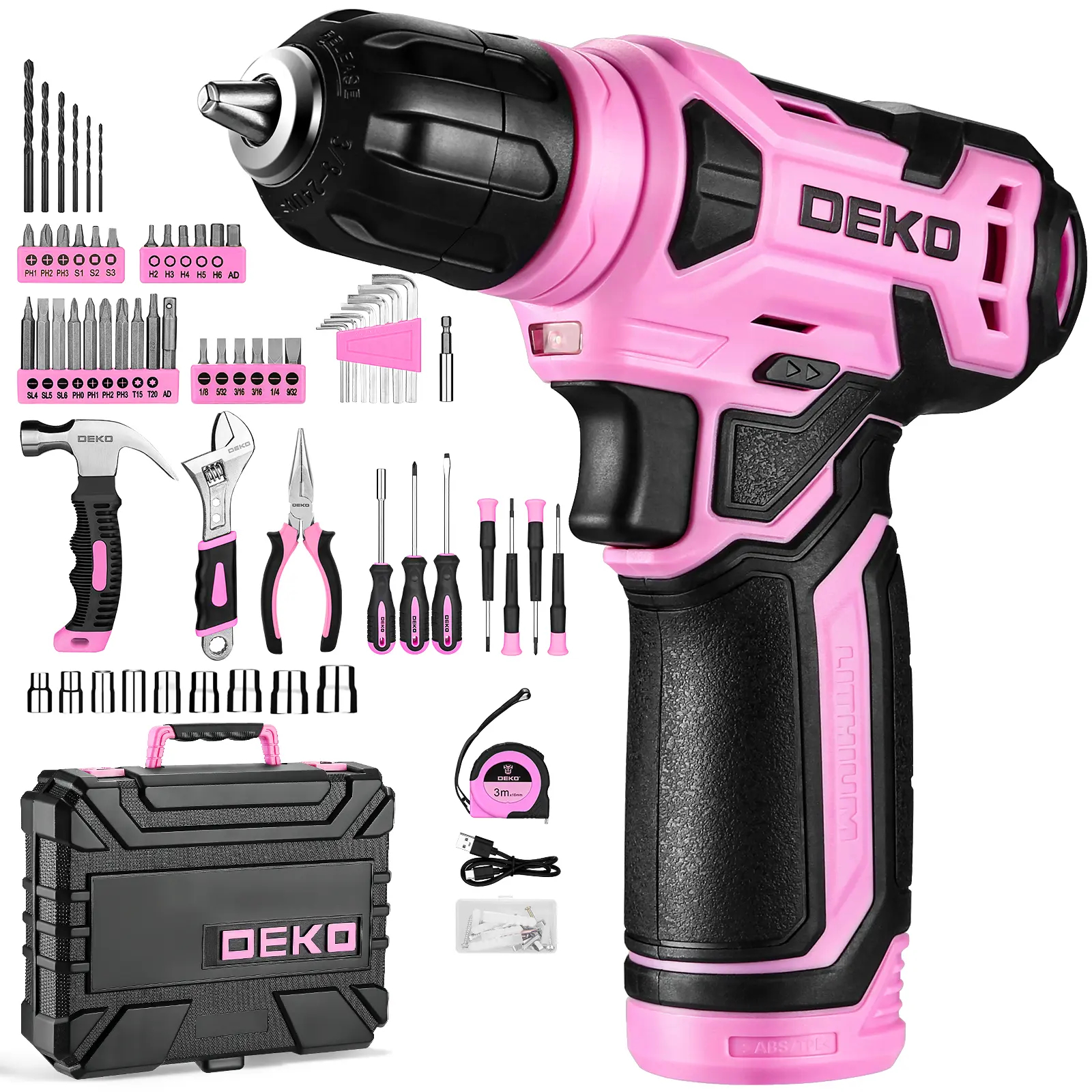 🔥 126-Piece Cordless Drill & Tool Kit – All-in-One Home Repair Set
