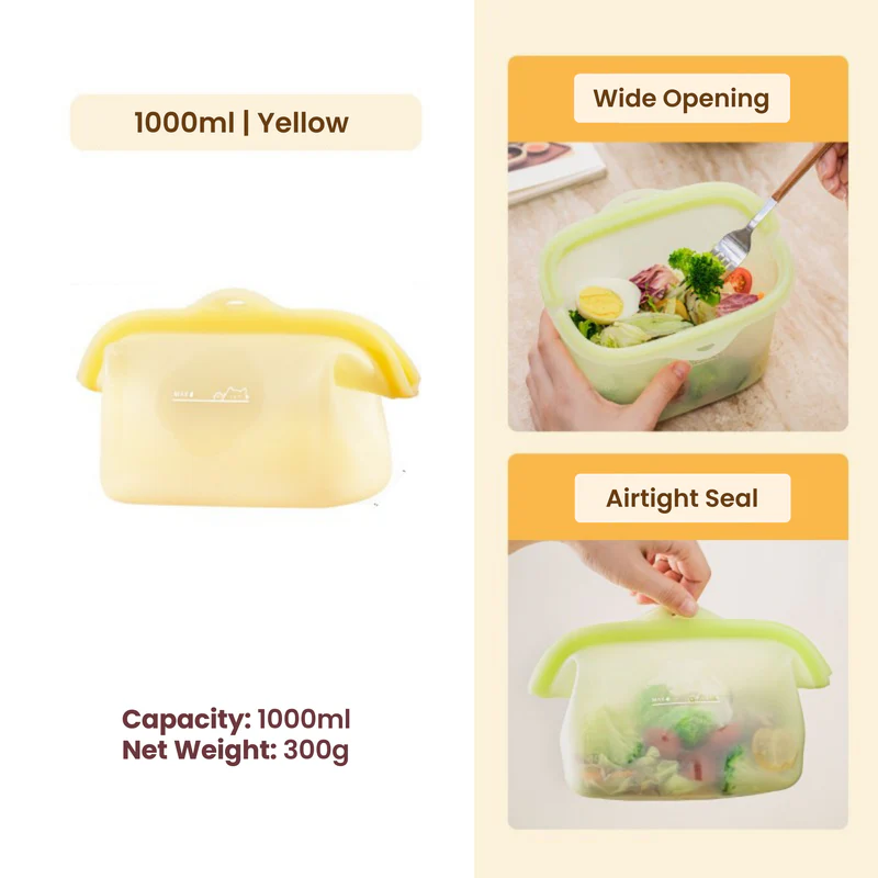 Eco-Friendly Reusable Silicone Food Storage Bags