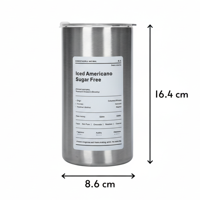 Double Wall Stainless Steel Shaker for Hot and Cold Drinks - 600ml
