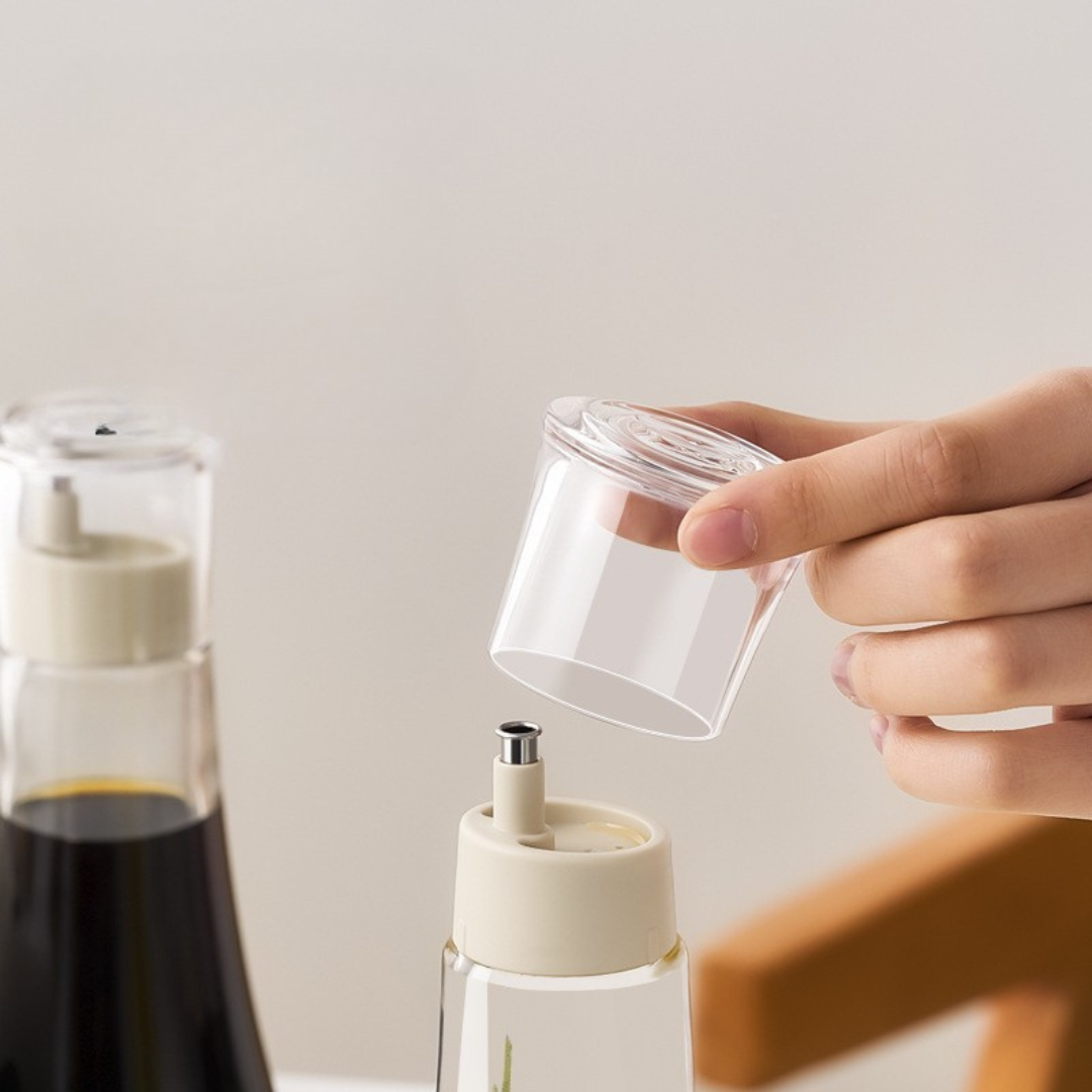 Premium Glass Oil Dispenser with No-Drip Spout for Kitchen Use